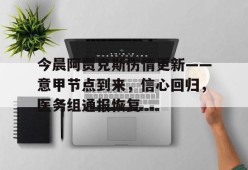 真人娱乐- 今晨阿贾克斯伤情更新——意甲节点到来，信心回归，医务组通报恢复